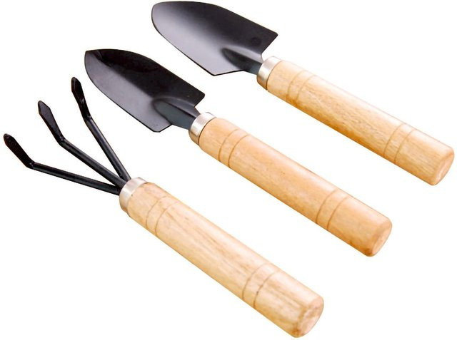 CosyHome Gartenschaufel-Set in Beige für Topfpflanzen, Blumen und Sukkulenten - Bild 1