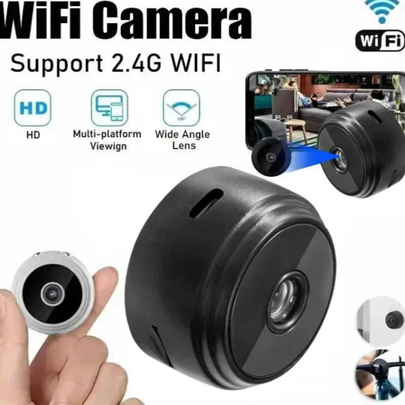A9 Mini Überwachungskamera mit Wifi, 1080P HD Video, Nachtsicht und Smart Home Funktion, Schwarz - Bild 5