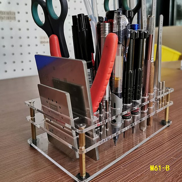 AMAOE M61 Kunststoff-Aufbewahrungsbox für Reparaturwerkzeuge, transparent - Bild 1