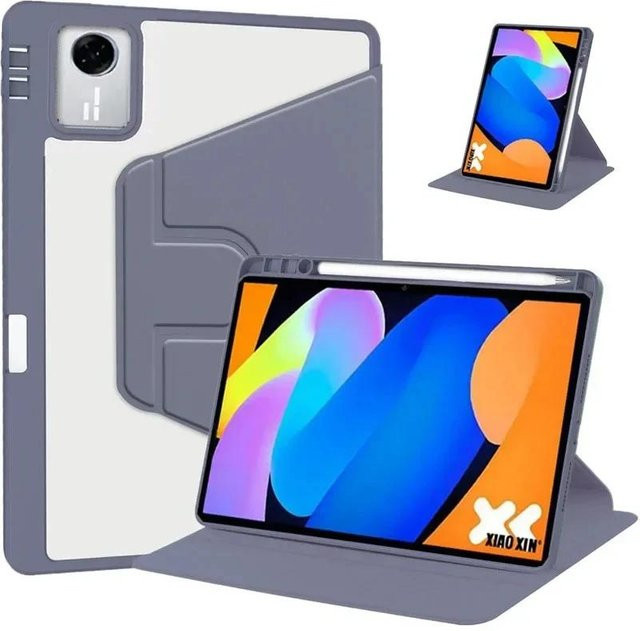 Lenovo Xiaoxin Pad 11 Hülle mit Acryl Drehständer für TB335FC und Idea Tab 11 K11 Gen2 TB336ZU in Lavendel Grau - Bild 1