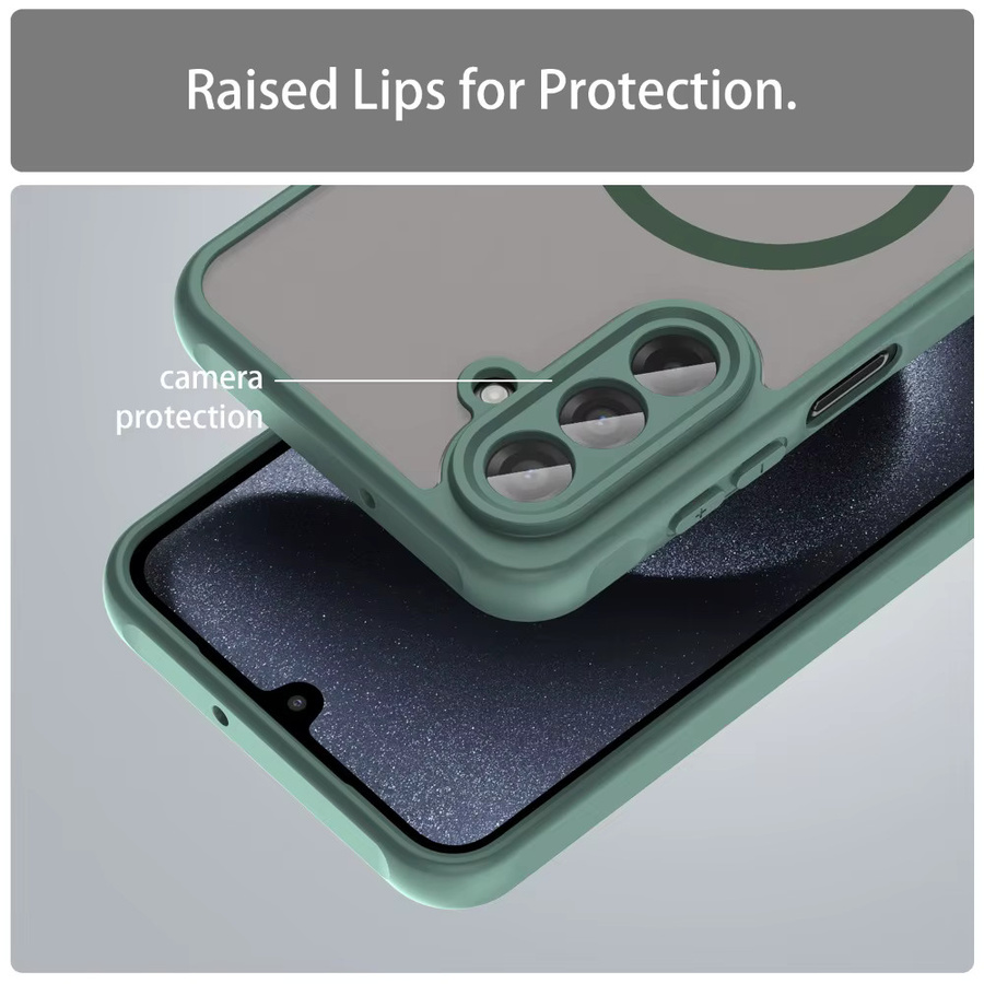 Stoßfeste Handyhülle für Samsung Galaxy A17, A07 4G und A55 5G mit magnetischer Rückseite für kabelloses Laden in Lila - Bild 3