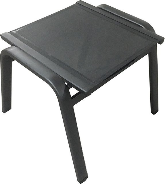 Zebra Fly Hocker aus Aluminium und Textil in Graphite und Carbon Grey, stapelbar - Bild 1