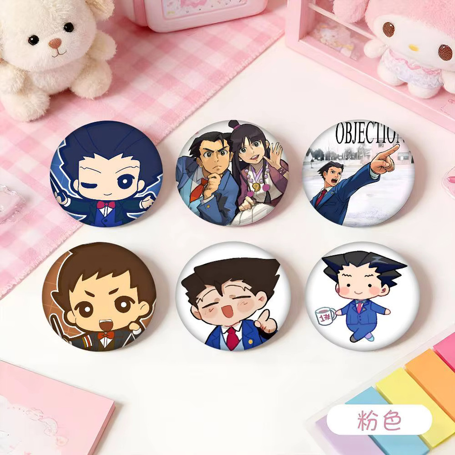 Ace Attorney Brosche, Emaille-Pin, rund - Bild 2