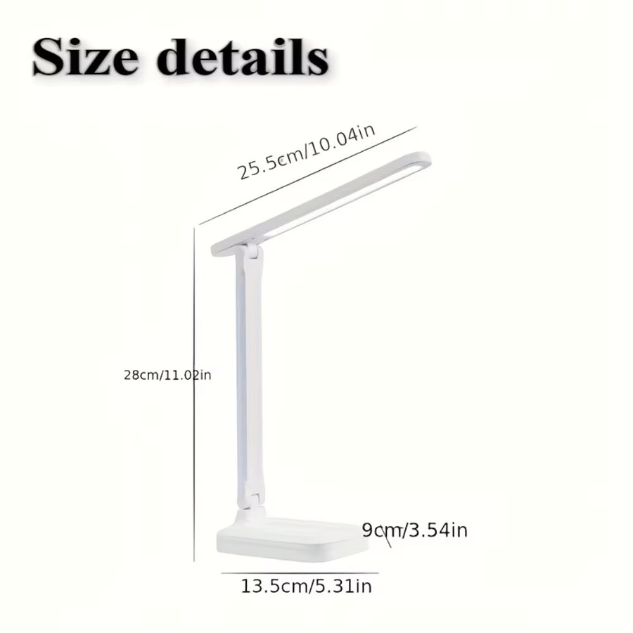Leclstar LED Schreibtischlampe in Weiß mit Touch-Steuerung, dimmbar und USB-Anschluss, faltbare Leselampe für Home Office und Studium - Bild 3
