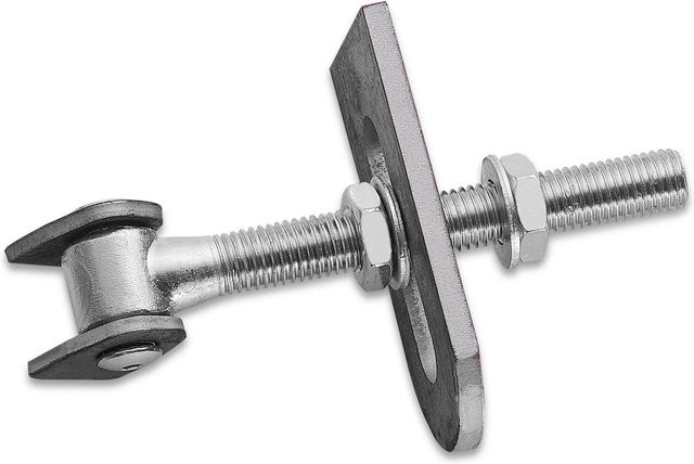 SO-TECH Verstellbares Torscharnier in Edelstahl-Optik mit 2 Anschweißlaschen, M18 x 185 mm - Bild 1