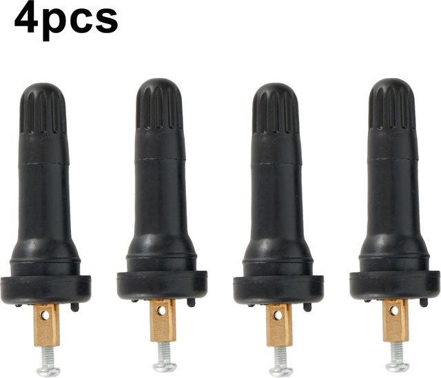 NIGHTKIST TPMS Reifendruck Monitor Sensor mit Gummiventil Set, 4 Stück, Schwarz, passend für GMC, Cadillac, Chevy, Saab und Ford Transit - Bild 1