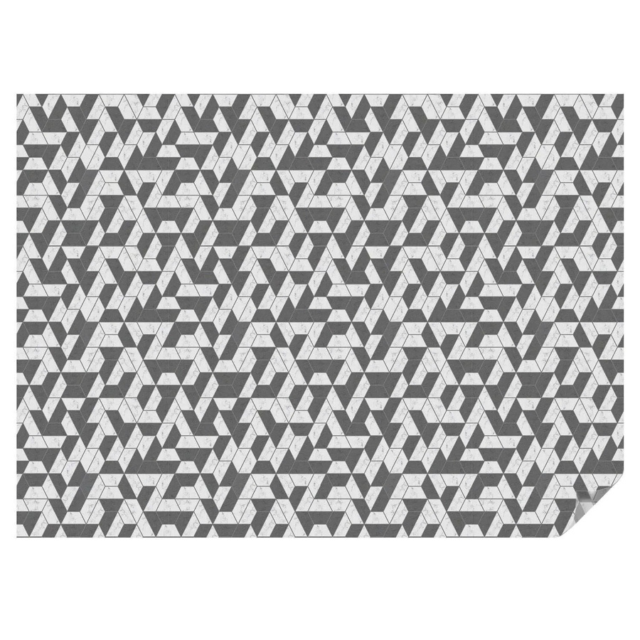 Tulup Buntglasfolie Geometrische Illusionen Fensterfolie in Schwarz und Bunt, B/H: 200 x 146 cm - Bild 2