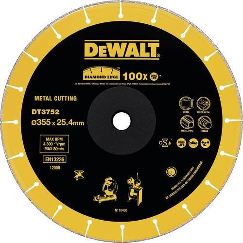 DEWALT Diamanttrennscheibe für Metall Gelb Durchmesser: 355 mm, Bohrung: 25,4 mm - Bild 1