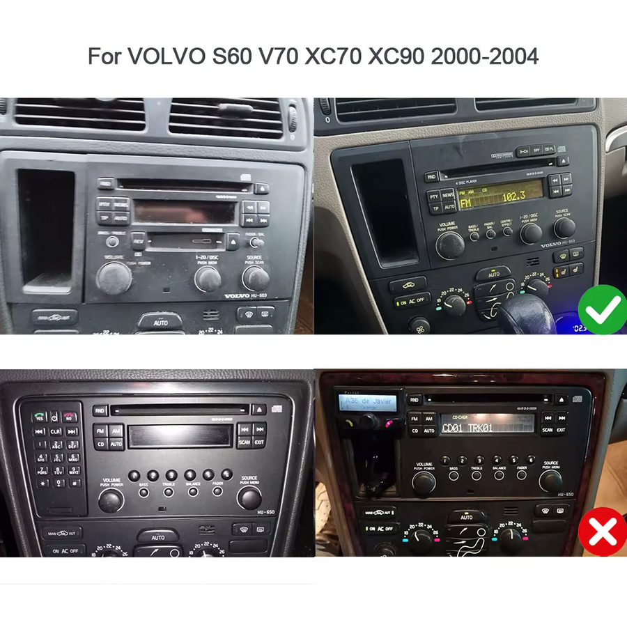Sadocom Android 14 Multimedia Autoradio mit 8 Zoll Display, 8GB RAM, 128GB Speicher, GPS und WLAN für Volvo S60 V70 XC70 XC90, Schwarz - Bild 3