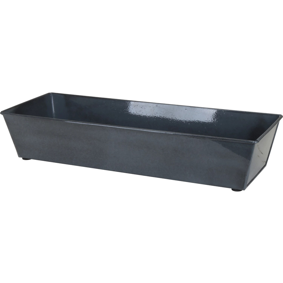 A.H.G. Blumenkasten aus Metall mit Ablaufstopfen, Anthrazit, B/T/H: 53 x 19 x 10,5 cm - Bild 2