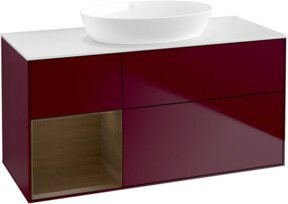 V&B Waschtischunterschrank Finion mit Wandbeleuchtung, Farbe: Weiß, Breite: 120 cm, Tiefe: 50,1 cm, Höhe: 50,1 cm - Bild 1