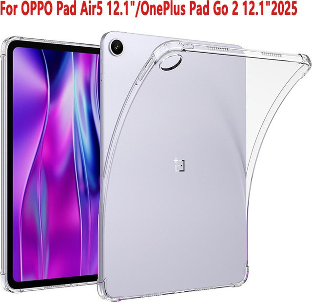 Schutzhülle für OnePlus Pad Go 2 12,1 Zoll 2025 aus transparentem Silikon mit Airbag-Schutz - Bild 1