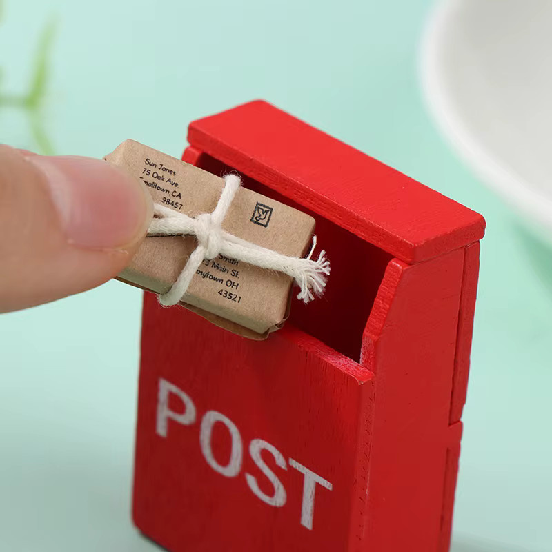 DIAPER&CORED Briefkasten Puppenhaus Zubehör aus Holz 1:12 - Bild 3