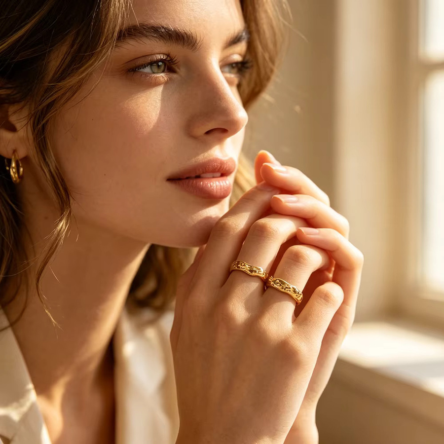 E.B.belle Ring, 18K vergoldet, Edelstahl, Damen - Bild 2