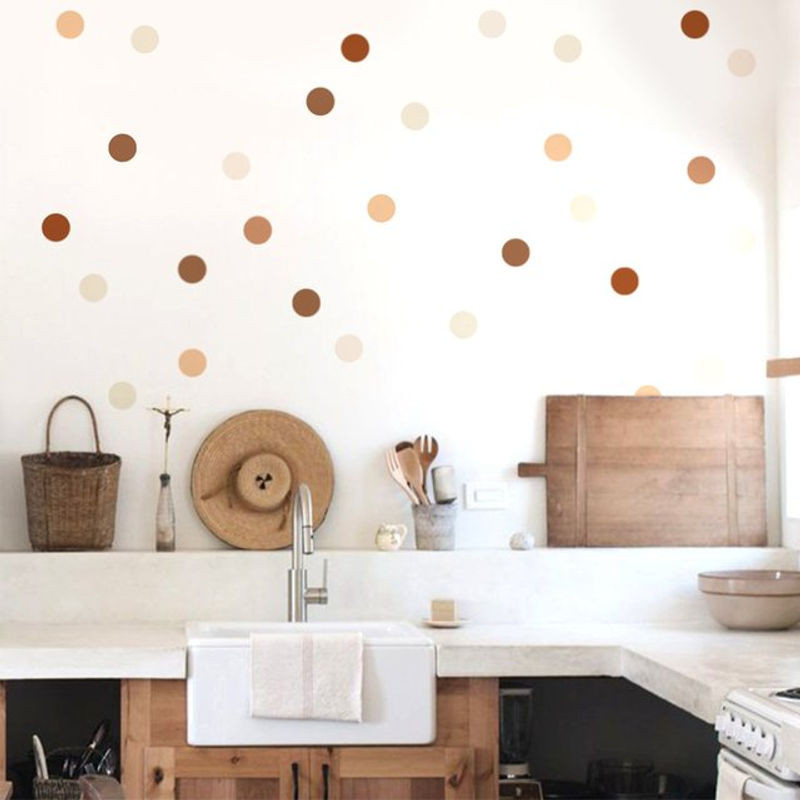 Boho Polka Dot Wandaufkleber für Kinderzimmer in Mehrfarbig mit runden Punkten - Bild 1