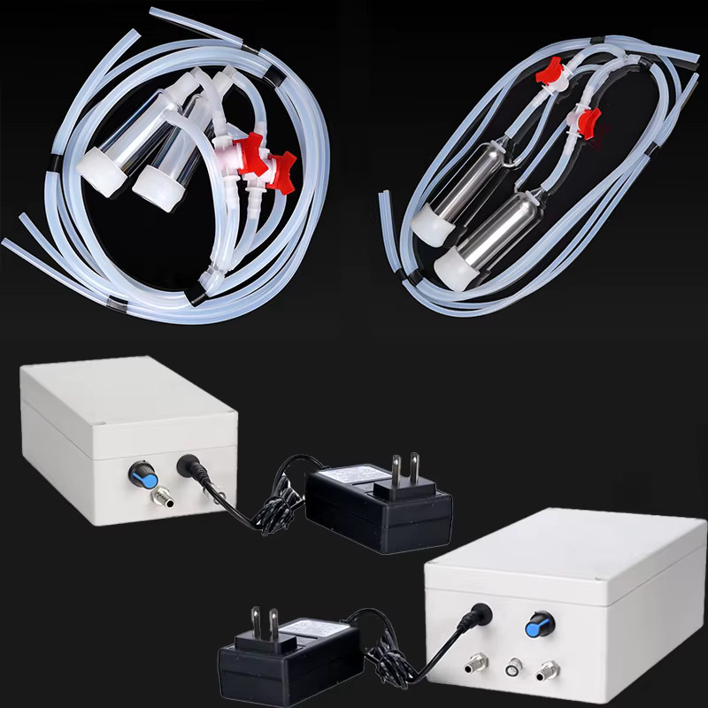 JIECARE Elektrische Melkmaschine aus Edelstahl mit Milchbehälter und Melkpumpe für Schafe und Kühe, Silber - Bild 1