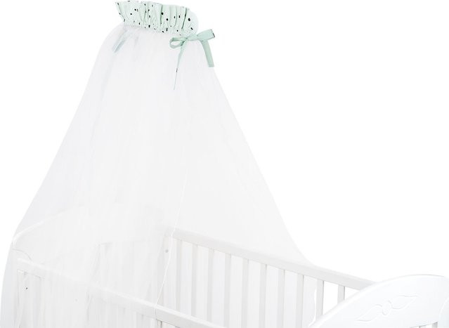Kikkaboo Babybetthimmel Bear with me Baldachin mit Insektenschutz in Grün, B: 200 cm, L: 500 cm - Bild 1