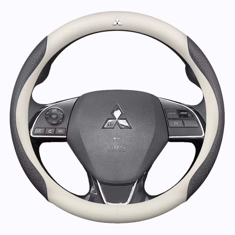 Leder Lenkrad Abdeckung mit Carbon-Faser-Optik für Mitsubishi Outlander Pajero ASX Colt Lancer EX Evolution L200 Triton RALLIART - Bild 4