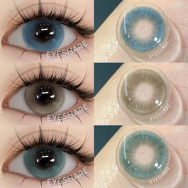 EYESHARE Farbkontaktlinsen farbig, Jahreslinsen, Graue - Bild 1