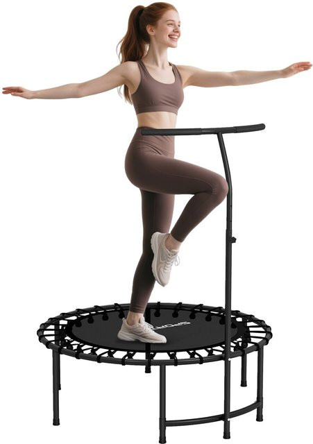SPORTNOW Fitness Trampolin klappbar Ø102 cm Mini Trampoline mit Haltegriff - Bild 1