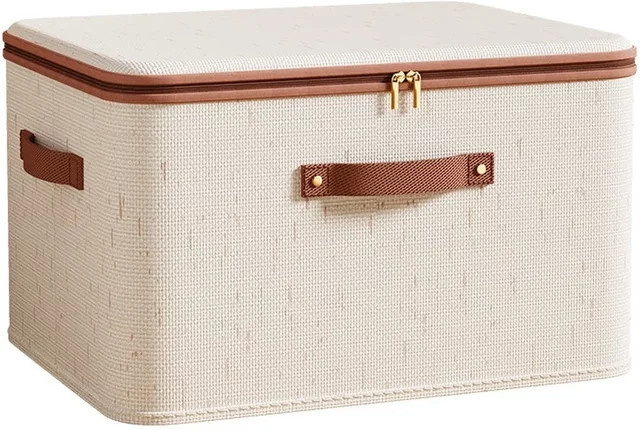 LEENKEA Faltbare Organizer Aufbewahrungsbox mit Deckel aus Stoff für Kleidung und Schrankorganisation - Bild 1