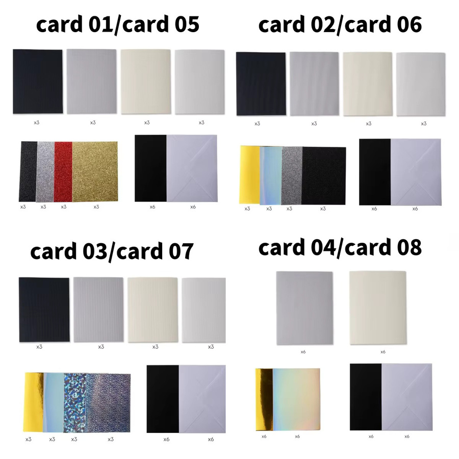 Cricut Einsteckkarten Set aus Konstruktionspapier in Mehrfarbig für Cricut Joy, Joy Xtra, Maker 3 und Explore 3 zum Erstellen von Geburtstagskarten und Dankeskarten - Bild 3