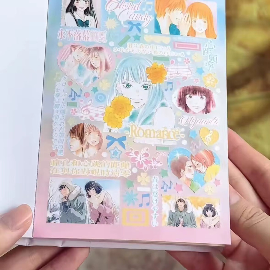 Japanische Zeitschriftenaufkleber und Schnittfolie als DIY-Collage-Material für dekorative Bastelprojekte, Mehrfarbig - Bild 1