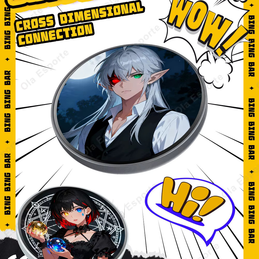 Ola Esporte Intelligentes dynamisches elektronisches Abzeichen in Weiß für Anime-Merchandise und Gaming-Peripheriegeräte - Bild 3