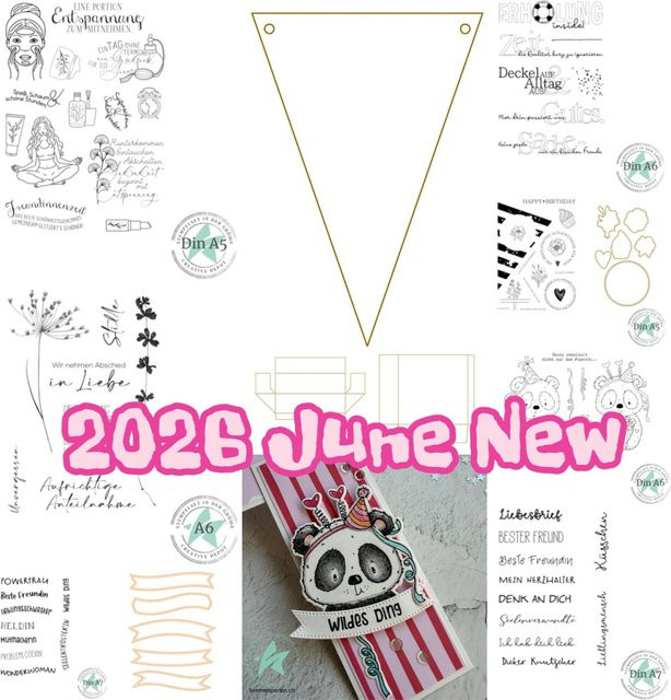 Metall-Stanzformen Party Panda für DIY-Scrapbooking und Bastelarbeiten in Silber - Bild 1