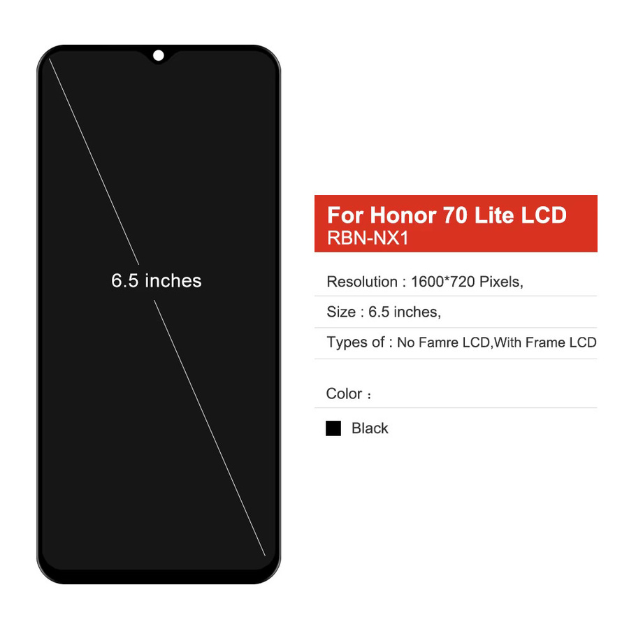 Sinmaytai LCD Display Touchscreen Digitizer Montage für Honor 70 Lite RBN-NX1 in Schwarz - Bild 2