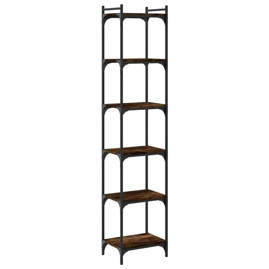 vidaXL Bücherregal im Industrial Design mit 6 Böden in Braun, B/T/H: 40 x 30 x 188 cm - Bild 2