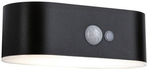Paulmann Ayda Solar-Wandleuchte mit Bewegungsmelder, LED, Warmweiß, Schwarz, B/H/T: 18 x 6 x 18 cm - Bild 1