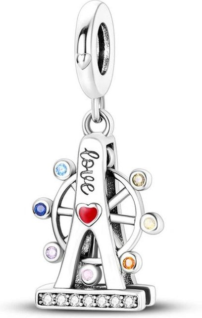 Charm Silber, Bunt, Zirkonia, Perle, Damen - Bild 1
