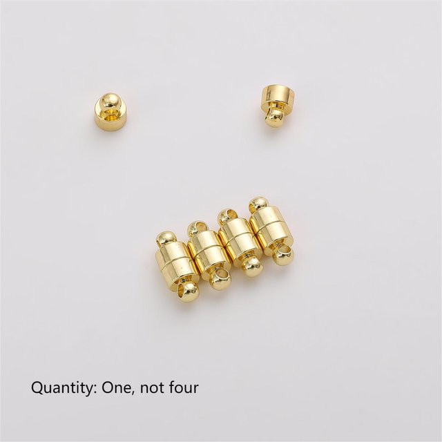 Magnetschnalle Kupfer, zylindrisch, 5*12mm, gold, Glass Princess - Bild 1