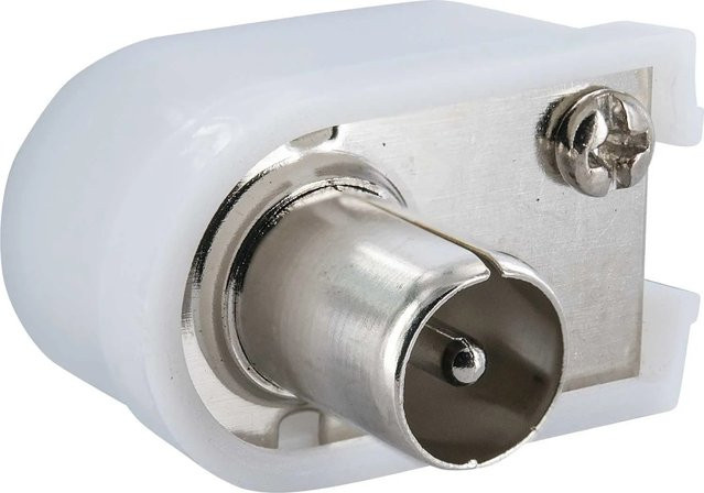 Schwaiger IEC Winkelstecker in Weiß - Bild 1