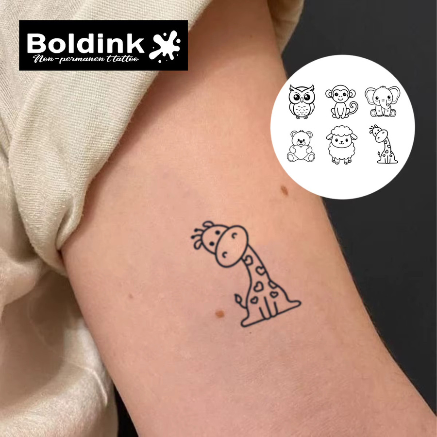 Boldink Tattoo-Aufkleber, Tier-Motiv, wasserfest - Bild 3
