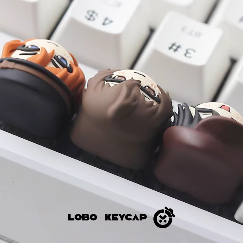 Ajazz Bungo Stray Dogs Tastenkappen Osamu Dazai Chuuya Nakahara Edogawa Ranpo Anime-Figuren aus Harz für Esc-Tasten Multicolor - Bild 2