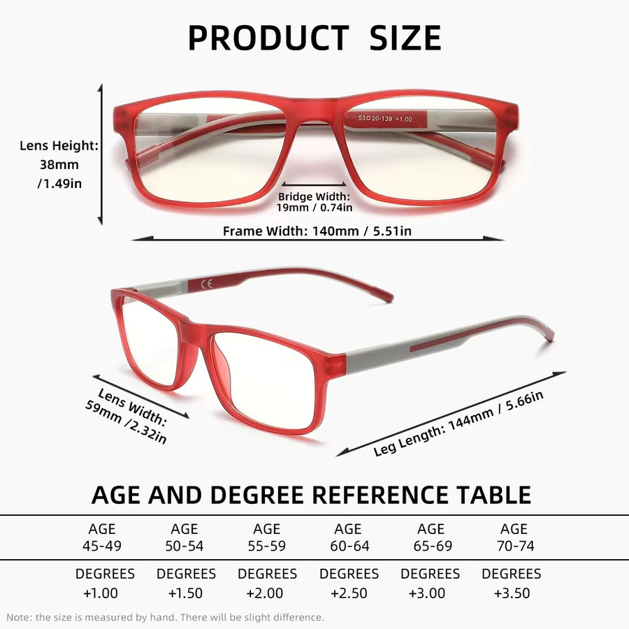 KINGSEVEN Lesebrille Rechteck, Vollrand, Kunststoff, Unisex - Bild 2