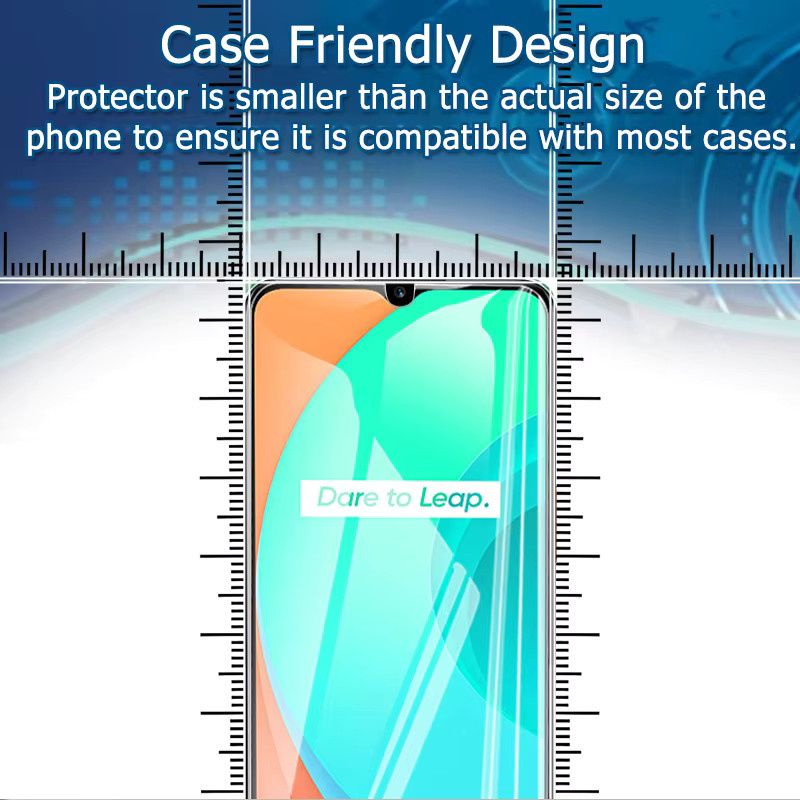 3er-Set Gehärtetes Glas Displayfolie für Realme C11, Transparent, HD-Schutz mit Fingerabdruck-Funktion und Anti-Explosion-Technologie - Bild 2