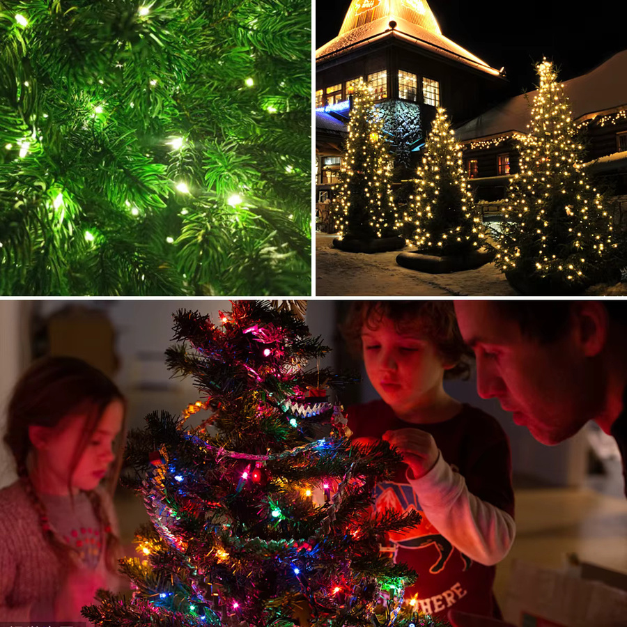 Rybakov LED Weihnachts-Lichterkette in Grün für Garten und Haus mit Draht und 220V EU-Stecker - Bild 5