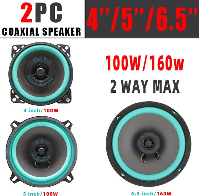 Q-PERTORS HiFi Koaxial Auto Lautsprecher Universal Full Range Stereo Musik Lautsprecher für PKW und LKW in 4, 5 oder 6,5 Zoll - Bild 1