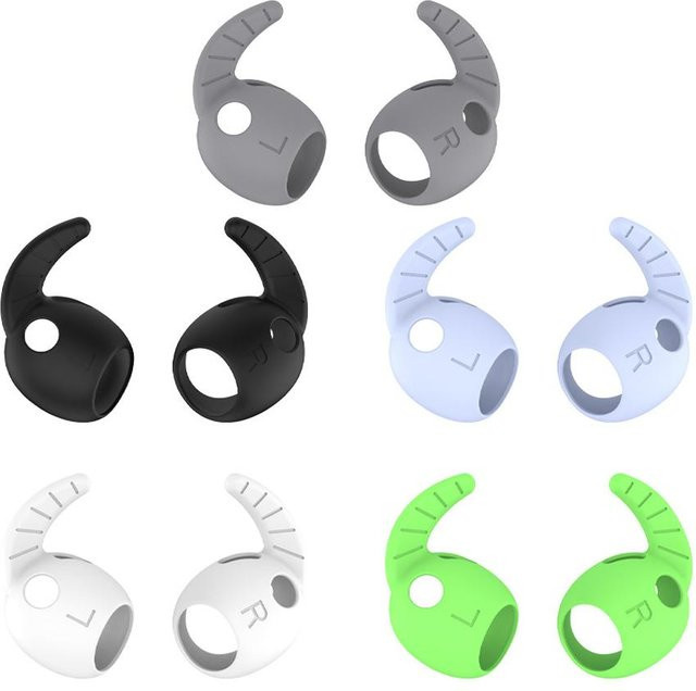 5 Paar weiche Silikon-Ohrstöpsel-Flügel Haken für Samsung Galaxy Buds 3 Pro in Multicolour - Bild 1