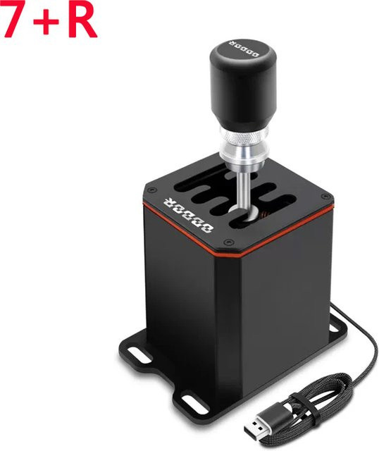 USB Simulator Schalthebel für PC Rennspiele H-förmiger sequenzieller Schalthebel in Schwarz für Logitech und Thrustmaster T300RS/GT Lenkräder - Bild 1