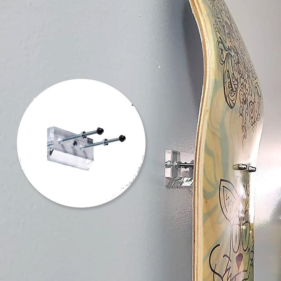 Topfactory Skateboard Wandhalterung aus Acryl in Transparent zur Wandmontage - Bild 2