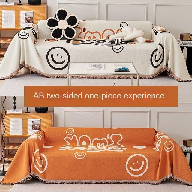 Super Six Doppelseitiges Sofatuch aus Chenille-Jacquard, Maschinenwaschbare Sofadecke zum Schutz vor Katzenkratzern, B/B: 180 x 130 cm - Bild 1