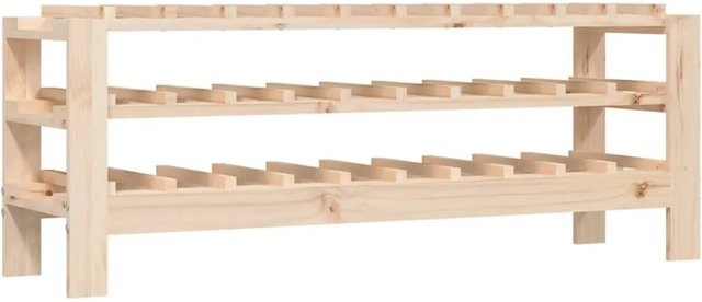 vidaXL Weinregal aus Massivholz Kiefer in Braun und Beige, B/T/H: 109,5 x 30 x 42 cm - Bild 1