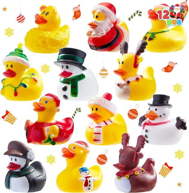 Discover Intime Weihnachts-Gummienten Badespielzeug, 12-teiliges Set - Bild 1