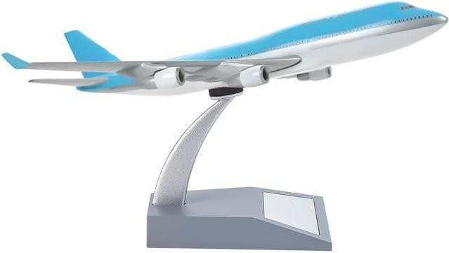Modellflugzeug-Ausstellungsständer aus Legierung im Maßstab 1:200, Schiefergrau, B: 5,59 cm, T: 7,87 cm, H: 8,05 cm - Bild 1