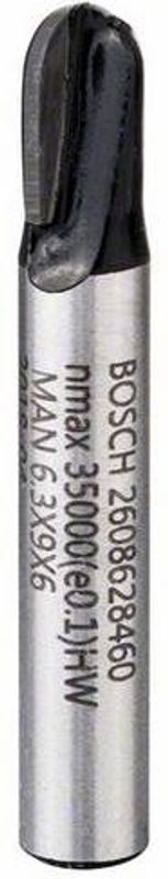 Bosch Hohlkehlfräser in Silber mit 6 mm Schaftdurchmesser und 9,20 mm Arbeitslänge - Bild 2