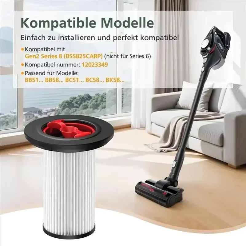 HEPA-Filter Ersatz für Bosch Unlimited Gen2 Series 8 Staubsauger, Farbe: Weiß - Bild 3